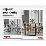 Artiss Metal Table Legs DIY Rectangular 71X65CM Set of 2 - Top-Down View