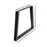 Artiss Metal Table Legs DIY Trapezoid 65X90CM Set of 2 - Front View