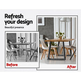 Artiss Metal Table Legs DIY Trapezoid 65X90CM Set of 2 - Top-Down View