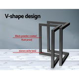 Artiss Metal Table Legs DIY 50X70CM Set of 2 - Rear View