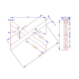 Artiss Metal Table Legs DIY X-shaped 71X60CM Set of 2 - Front View