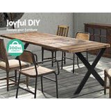 Artiss Metal Table Legs DIY X-shaped 71X60CM Set of 2 - 45-Degree Angle