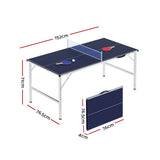 Everfit Table Tennis Ping Pong Table Portable Foldable Family Game Home Indoor - Front View