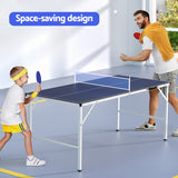 Everfit Table Tennis Ping Pong Table Portable Foldable Family Game Home Indoor - Top-Down View