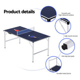 Everfit Table Tennis Ping Pong Table Portable Foldable Family Game Home Indoor - Rear View