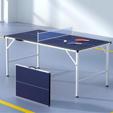 Everfit Table Tennis Ping Pong Table Portable Foldable Family Game Home Indoor - Close-Up Angle