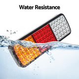 Giantz 75 LED Trailer Tail Light Set – Stop, Reverse, Indicator for Utes, Caravans & Boats - 45-Degree Angle