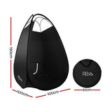 Portable Pop Up Tanning Tent - Black - Front View