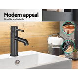 Cefito Bathroom Basin Mixer Tap Round Brass Faucet Vanity Laundry Black - 45-Degree Angle