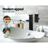Cefito Bathroom Basin Mixer Tap Square Tall Faucet Vanity Laundry Black - 45-Degree Angle