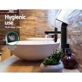Cefito Bathroom Basin Mixer Tap Square Tall Faucet Vanity Laundry Black - Rear View