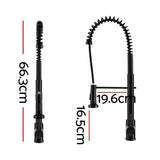Cefito Kitchen Mixer Tap Pull Down 2 Modes Sink Faucet Basin Laundry Black - Front View
