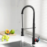 Cefito Kitchen Mixer Tap Pull Down 2 Modes Sink Faucet Basin Laundry Black - Close-Up Angle