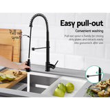 Cefito Kitchen Mixer Tap Pull Down 2 Modes Sink Faucet Basin Laundry Black - 45-Degree Angle