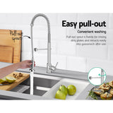 Cefito Kitchen Mixer Tap Pull Down 2 Modes Sink Faucet Basin Laundry Chrome - 45-Degree Angle