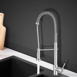 Cefito Kitchen Mixer Tap Pull Down 2 Modes Sink Faucet Basin Laundry Chrome - Close-Up Angle