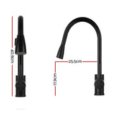 Cefito Kitchen Mixer Tap Pull Out 2 Mode Sink Faucet Basin Laundry Black - Front View