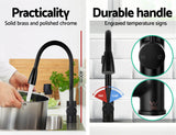 Cefito Kitchen Mixer Tap Pull Out 2 Mode Sink Faucet Basin Laundry Black - Top-Down View