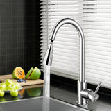 Cefito Kitchen Mixer Tap Pull Out 2 Mode Sink Faucet Basin Laundry Chrome - Low Angle