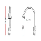 Cefito Kitchen Mixer Tap Pull Out 2 Mode Sink Faucet Basin Laundry Chrome - Front View