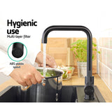 Cefito Kitchen Mixer Tap Mixer Rectangle Sink Faucet Basin Laundry Black - Rear View