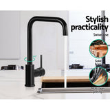 Cefito Kitchen Mixer Tap Mixer Rectangle Sink Faucet Basin Laundry Black - 45-Degree Angle
