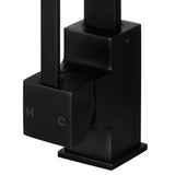 Cefito Kitchen Mixer Tap Mixer Square Sink Faucet Basin Laundry Black - Close-Up Angle