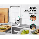 Cefito Kitchen Mixer Tap Mixer Square Sink Faucet Basin Laundry Chrome - Top-Down View