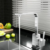 Cefito Kitchen Mixer Tap Mixer Square Sink Faucet Basin Laundry Chrome - Low Angle
