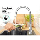 Cefito Kitchen Mixer Tap Mixer Round Sink Faucet Basin Laundry Chrome - Rear View