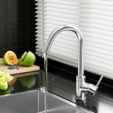 Cefito Kitchen Mixer Tap Mixer Round Sink Faucet Basin Laundry Chrome - Close-Up Angle