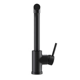 Kitchen Mixer Tap Pull Out Rectangle 2 Mode Sink Basin Faucet Swivel WELS Black - Side View