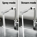 Cefito Kitchen Mixer Tap Pull Out Rectangle 2 Mode Sink Basin Faucet Swivel WELS Chrome, image 5