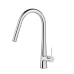 Cefito Kitchen Mixer Tap Pull Out Round 2 Mode Sink Basin Faucet Swivel WELS Chrome