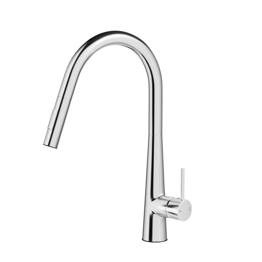 Cefito Kitchen Mixer Tap Pull Out Round 2 Mode Sink Basin Faucet Swivel WELS Chrome