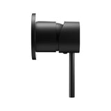 Cefito Basin Mixer Wall Tap Round Brass Faucet Shower Bathtub Black - Top-Down View