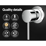 Cefito Basin Mixer Wall Tap Round Brass Faucet Shower Bathtub Chrome - 45-Degree Angle