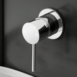 Cefito Basin Mixer Wall Tap Round Brass Faucet Shower Bathtub Chrome - Low Angle