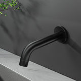 Cefito Bathroom Mixer Spout Wall Bath Tap Round Shower Bathtub Black - Low Angle