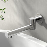 Cefito Bathroom Mixer Spout Wall Bath Tap Round Swivel Bathtub Chrome - 45-Degree Angle