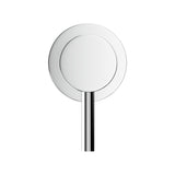 Cefito Basin Twin Tap Wall Round Brass Faucet Shower Bathtub Chrome - Side View