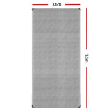 Instahut Tarp Tarpaulin 3.6x7.3m Canvas Camping Heavy Duty Sun Cover - Front View