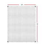 Instahut Tarp Tarpaulin 5x6m Canvas Heavy Duty Camping Cover Clear - Front View