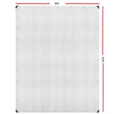 Instahut Tarp Tarpaulin 9x12m Canvas Heavy Duty Camping Cover Clear - Front View