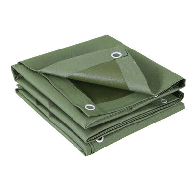 Instahut 4x6m Tarp Tarpaulin 600GSM Camping Canvas Heavy Duty Water Resistant