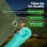 Instahut 4x6m Tarp Tarpaulin 600GSM Camping Canvas Heavy Duty Water Resistant