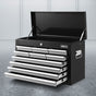 Giantz 10 Drawer Tool Chest, Lockable Steel Toolbox with Ball Bearing Slides, Grey