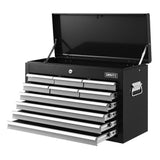 Giantz 10 Drawer Tool Box Cabinet Chest Toolbox Storage Garage Organiser Grey - Low Angle