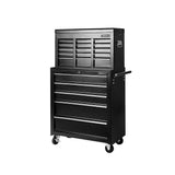 Giantz 14 Drawer Tool Box Cabinet Chest Mechanic Garage Storage Trolley Black - Top-Down View