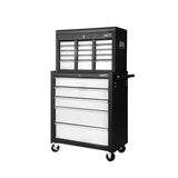 Giantz 14 Drawer Tool Box Cabinet Chest Mechanic Garage Storage Trolley Grey - Side View